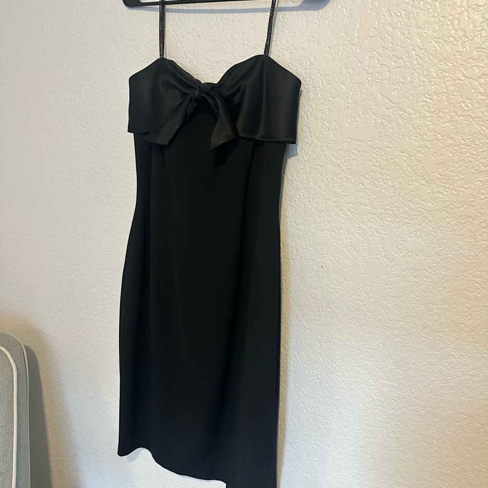 David Meister Strapless Black Dress